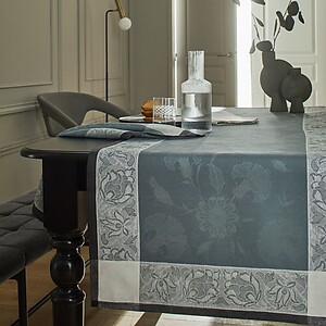 Le Jacquard Francais Ottomane Slate Grey Linen Table Linens