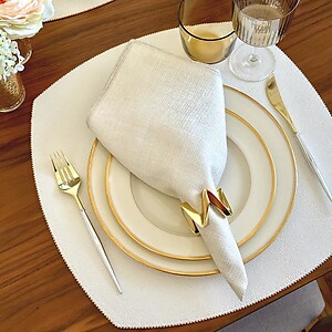 Bodrum Allure Oyster Elliptic Easy Care Place Mats - Set of 4