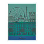 Le Jacquard Francais Paris Panorama Garden Cotton Tea Towel