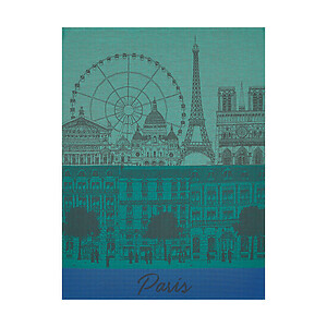 Le Jacquard Francais Paris Panorama Garden Cotton Tea Towel