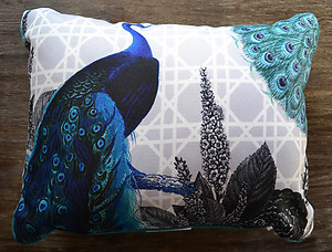 Peacock Bird Throw Pillow