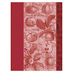 Le Jacquard Francais Pommes a Croquer Red Cotton Tea Towel