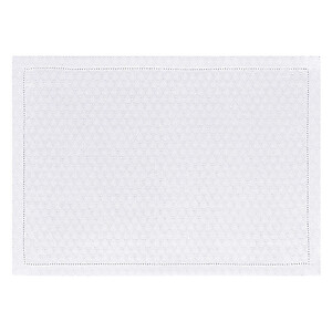Le Jacquard Francais Portofino Geo White Placemats and Runners