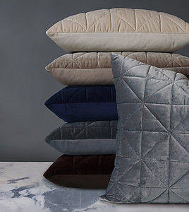 Fawn Tan Quilted Velvet Coverlets & Shams De Medici Nova