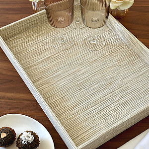 Bodrum Grasscloth Vinyl Trays