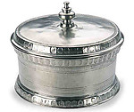 Round Engraved Pewter Box by Match Pewter
