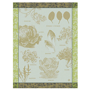 Le Jacquard Francais Salades Illustrees Sand Cotton Tea Towel