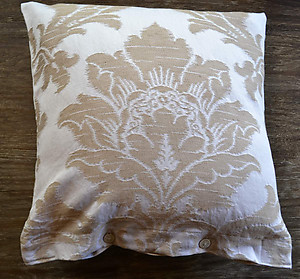 SDH Napoli Birch Cream Taupe Jacquard Decorative Pillow
