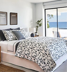 Indulge in Island Luxury with Sferra Procida Black and White Floral Bedding