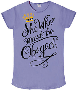 Lavender Purple Cotton Sleep Shirts. She who must be obeyed