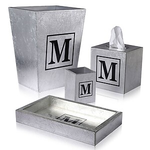 Mike & Ally Eos Silver Monogram Bath & Vanity Collection