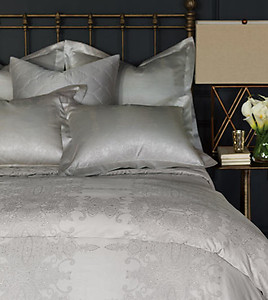 Silver Lace Pattern Duvet Covers & Shams - De Medici Incanto
