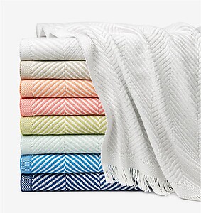 Sferra Costa Cotton Throws - Herringbone