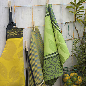 Le Jacquard Francais Sous les Citronniers Green Cotton Apron