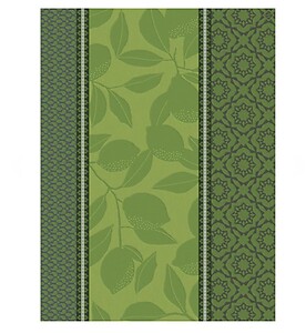 Le Jacquard Francais Sous les Citronniers Green Cotton Tea Towel