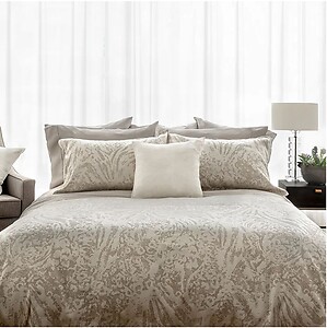 St Geneve Contessa Oyster Jacquard Bedding