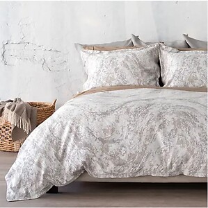 Cotton Linen Jacquard Bedding - St. Geneve Mystral Sand