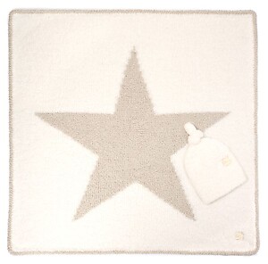 Kashwere Star Cream & Malt Baby Blanket with Cap