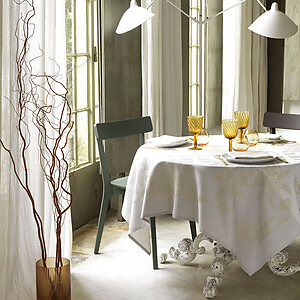 Le Jacquard Francais Syracuse Beige Cotton Table Linens