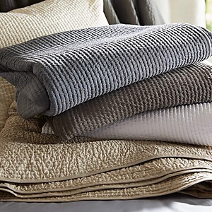 SDH Malta Textured Striped Cotton Bedding