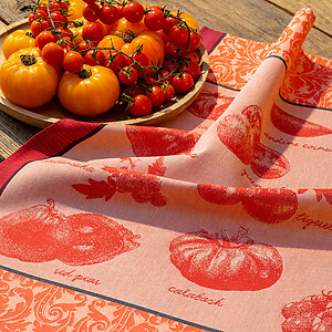 Le Jacquard Francais Tomates Red Cotton Tea Towel