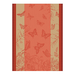 Le Jacquard Francais Jardin des Papillons Pink Cotton Tea Towel