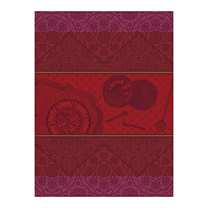 Le Jacquard Francais Tsar Red Cotton Tea Towel