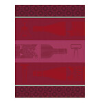 Le Jacquard Francais Vin en Bouteille Red Cotton Tea Towel