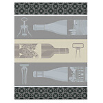 Le Jacquard Francais Vin en Bouteille White Cotton Tea Towel