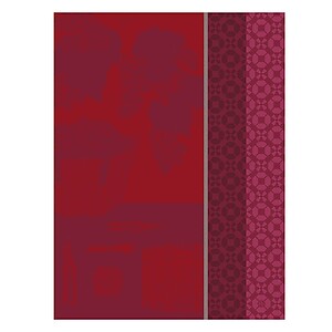 Le Jacquard Francais Vin en Grappe Red Cotton Tea Towel