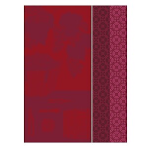 Le Jacquard Francais Vin en Grappe Red Cotton Tea Towel