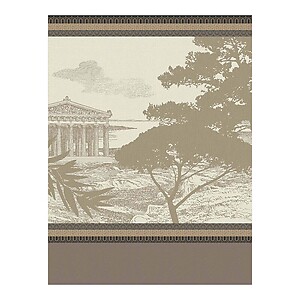 Le Jacquard Francais Voyage en Grece Beige Cotton Tea Towel