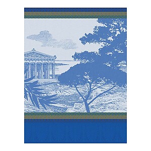 Le Jacquard Francais Voyage en Grece Blue Cotton Tea Towel