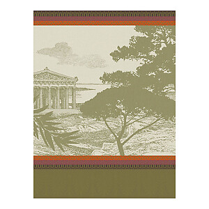 Le Jacquard Francais Voyage en Grece Green Cotton Tea Towel