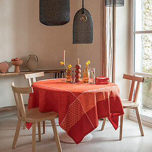 Le Jacquard Francais Voyage Iconique Red Cotton Table Linens