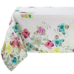 Bodrum Enchanted Garden: Vibrant Watercolor Table Linens