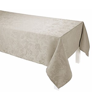 Le Jacquard Francais Tivoli Wheat Tan Floral Table Linens