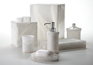 Labrazel Alabaster Bath Accessories - Alisa White