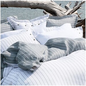 St Geneve Linea Shale Bedding: Tranquil Elegance in Linen