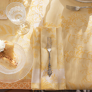 Le Jacquard Francais Jardin d'Eden Yellow Table Linens