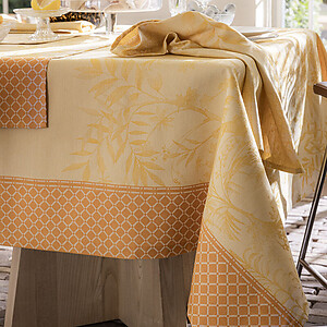 Le Jacquard Francais Jardin d'Eden Yellow Table Linens