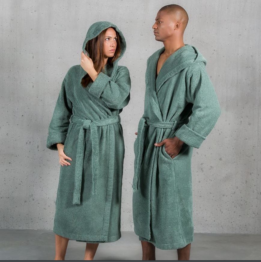 Abyss Capuz Twill Egyptian Cotton Hooded Robes. Abyss Robes at J Brulee