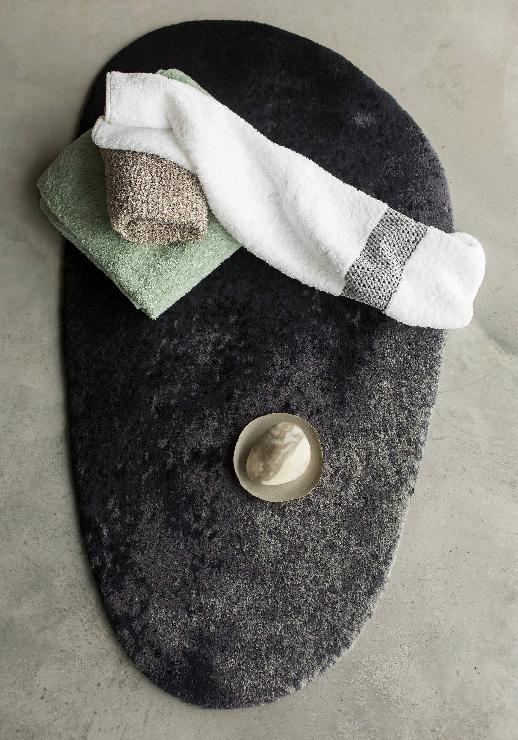 Abyss Habidecor Stone Bath Mat Rug. Stone shaped bath mat rugs.