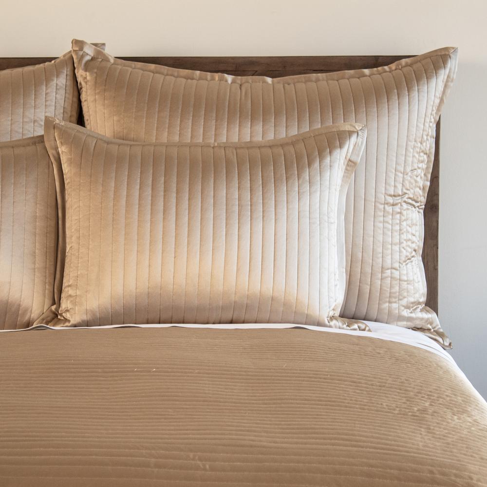 Ann Gish Channel Quilted Charmeuse Silk Bedding J Brulee Home