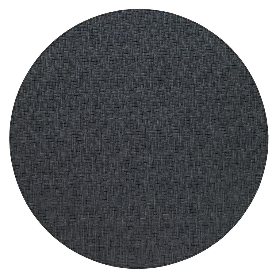 Bodrum Wicker Black Round Easy Care Placemats Set of 4