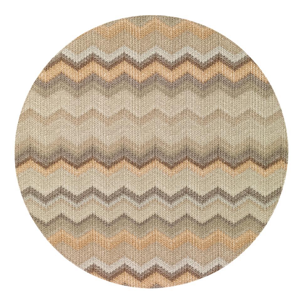 Bodrum Bargello Gold Round Easy Care Placemats Set of 4