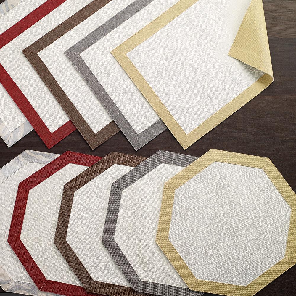 Bodrum Bordino Silver Sparkle Rectangle Easy Care Place Mats Set of 4