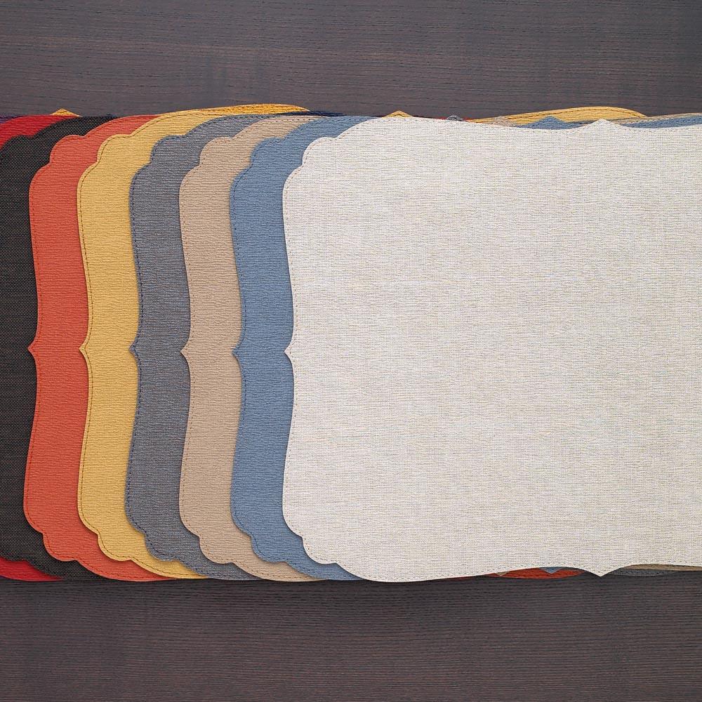 Bodrum Curly Charcoal Grey Oblong Easy Care Placemats Set of 4