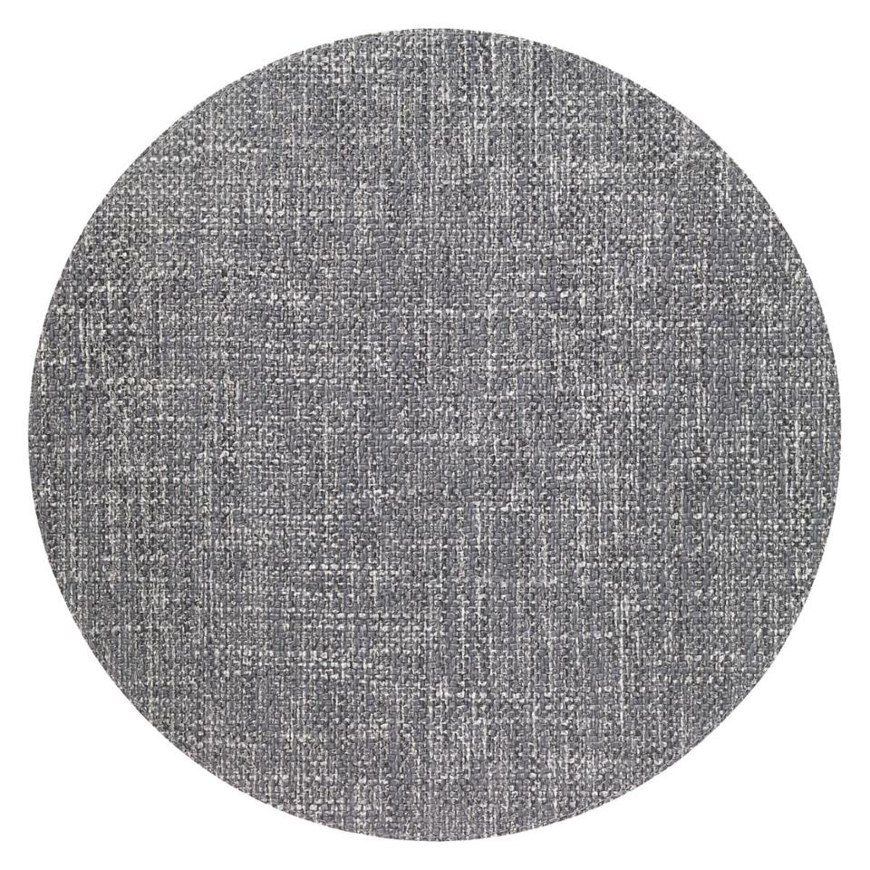 Bodrum Echo Charcoal Gray Round Easy Care Placemats Set of 4