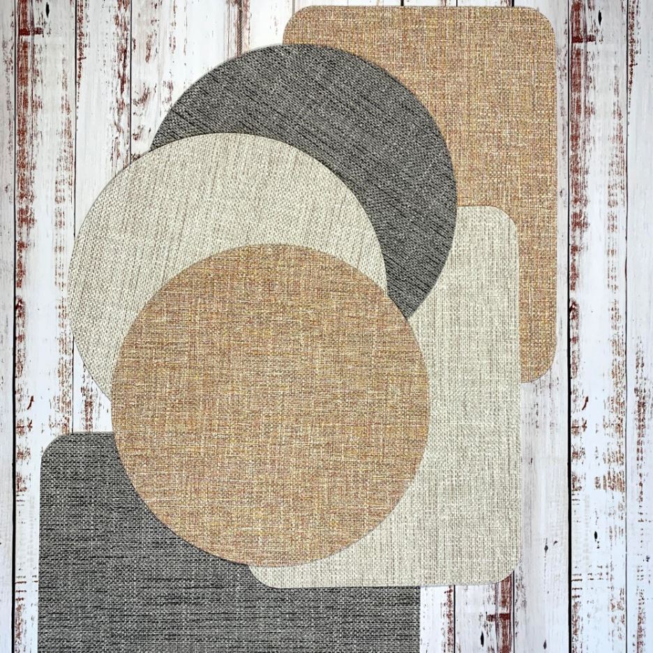 Bodrum Echo Charcoal Gray Round Easy Care Placemats Set of 4